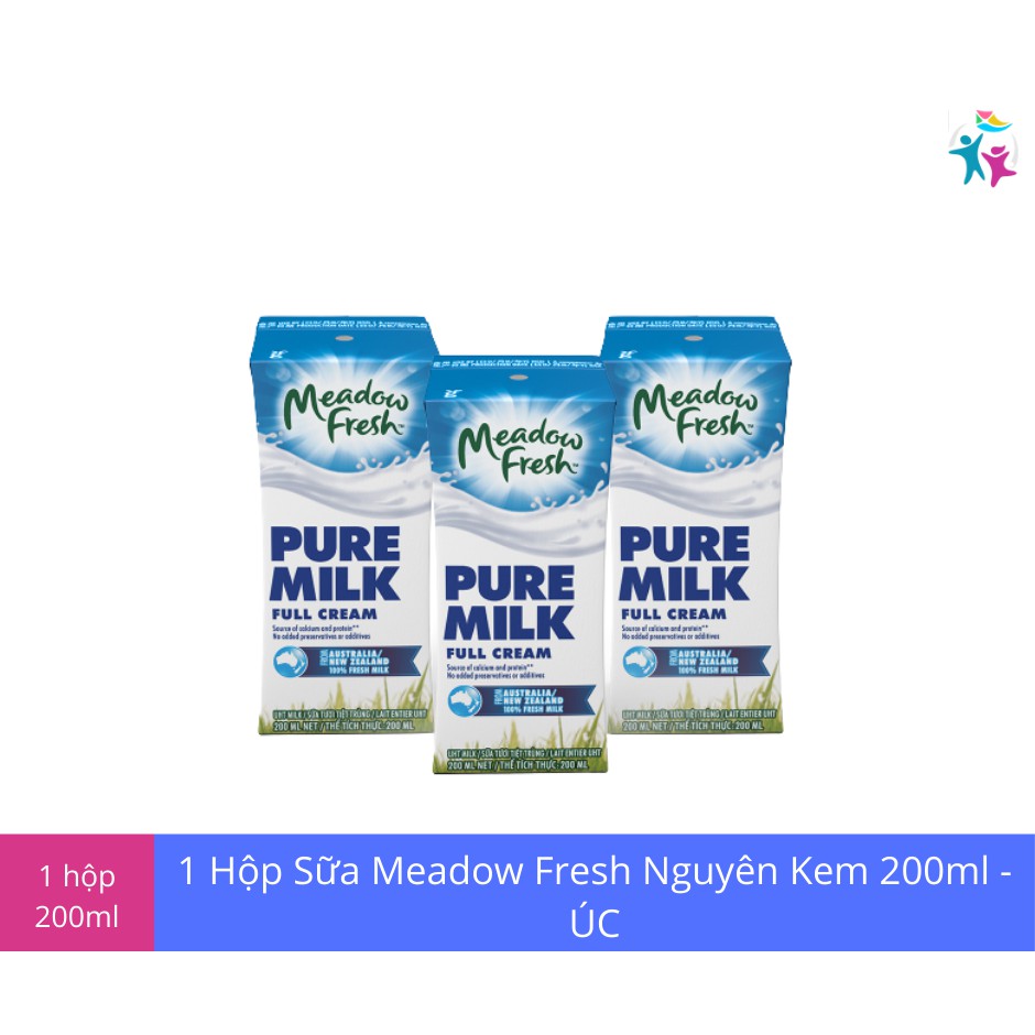 Lốc 3 Hộp Sữa Tươi Nguyên Kem Meadow Fresh 200ml - Sữa Tươi Nhập Khẩu ÚC