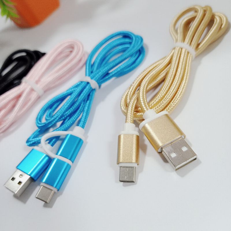 (XẢ KHO) Dây cáp sạc samsung bọc dây dù