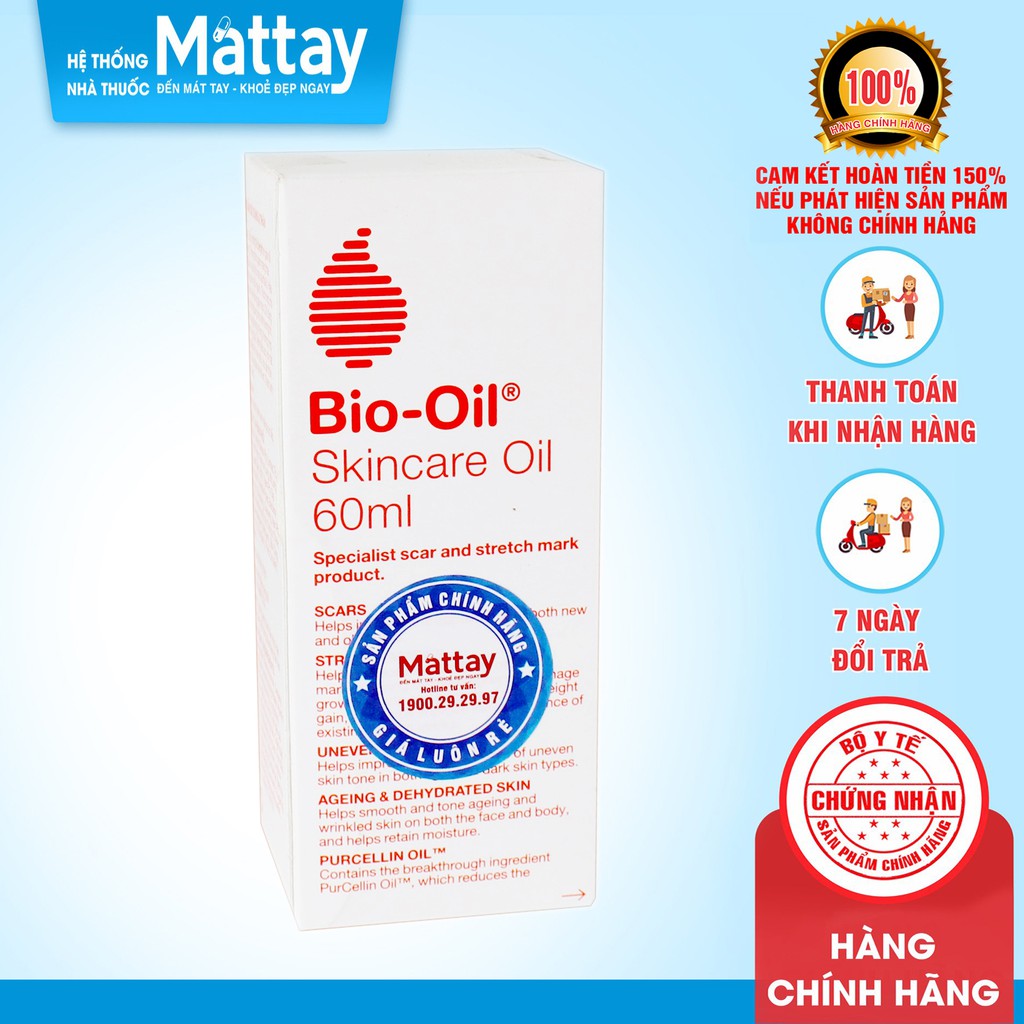 Bio - Oil Skincare Oil - Chai 60ml - Giảm Vết Rạn Da Trong Quá Trình Mang Thai Hoặc Dậy Thì.