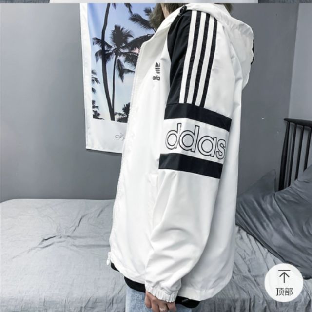 [có size từ 35kg_75kg] áo khoác dù nữ in adidas siêu cá tính, unisex form rộng, ulzang, áo đôi_áo khoác size nhỏ | BigBuy360 - bigbuy360.vn