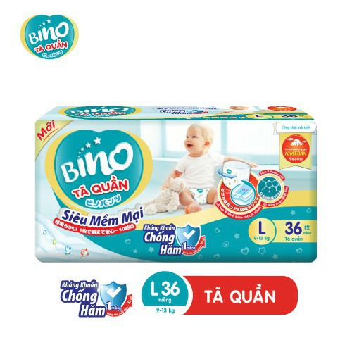 Bỉm/ Tã Quần Bino Size M40 Mẫu Chống Hăm