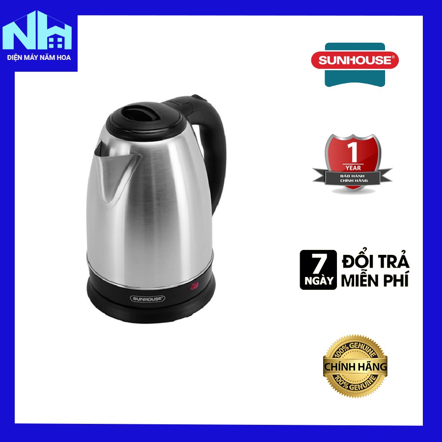 ẤM SIÊU TỐC INOX 1.8 L SUNHOUSE SHD1182