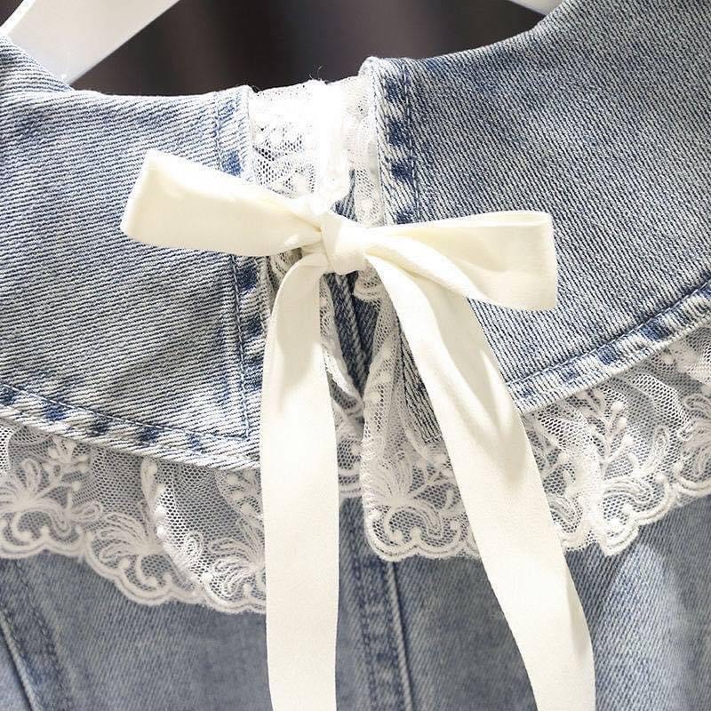 ÁO KHOÁC JEANS CỔ REN CHO BÉ GÁI HÀNG ĐẸP BÁN SHOP