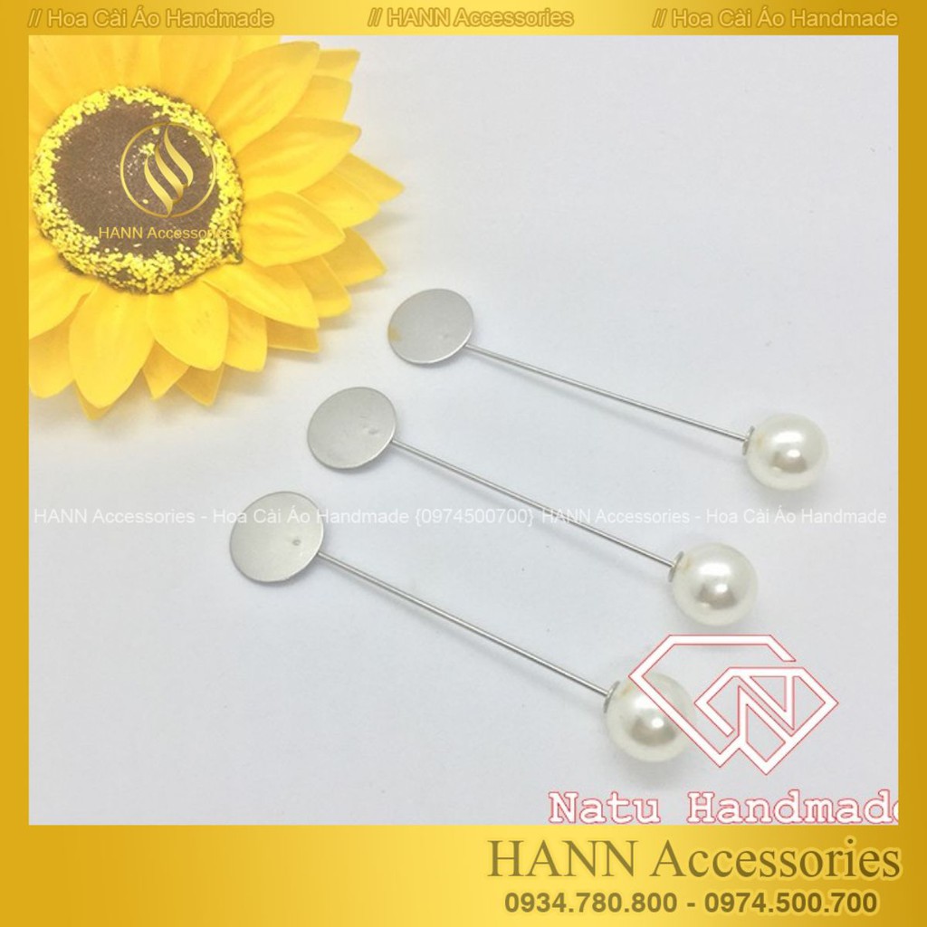 Trâm cài áo chốt hạt ngọc