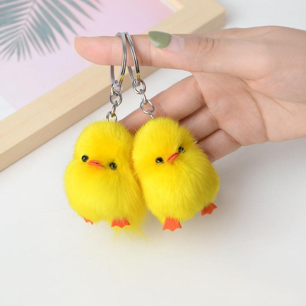 LANFY Móc Khóa Trang Trí Hình Vịt Vàng Thời Trang