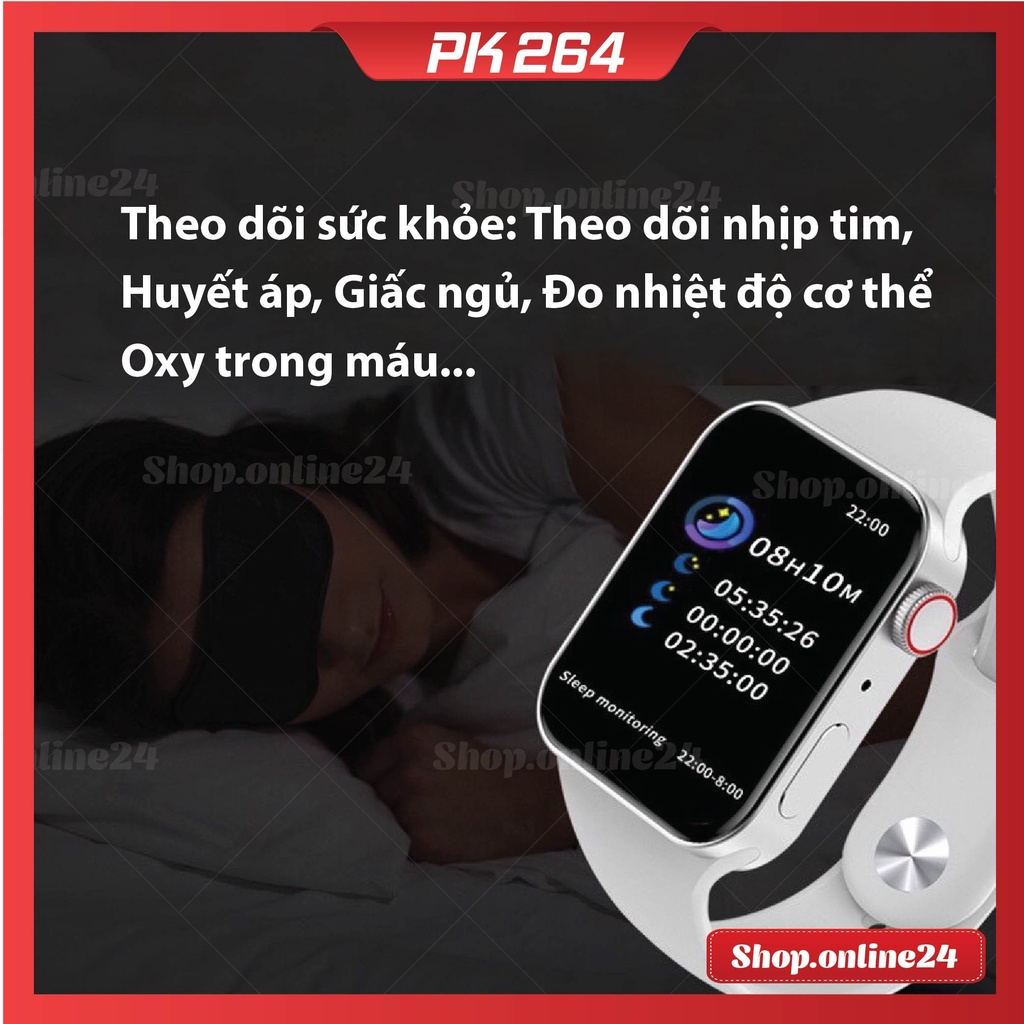 Đồng Hồ Thông Minh Seri 7 Nghe gọi bluetooth 44mm Smart Watch mới nhất 2021 dùng cho smart phone