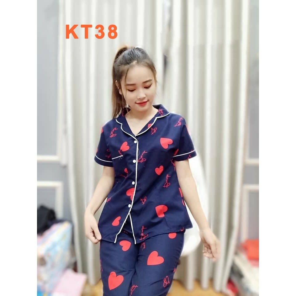 Chọn Mẫu❤️🌈☘️Bộ Pijama tay ngắn quần dài 40-60kg