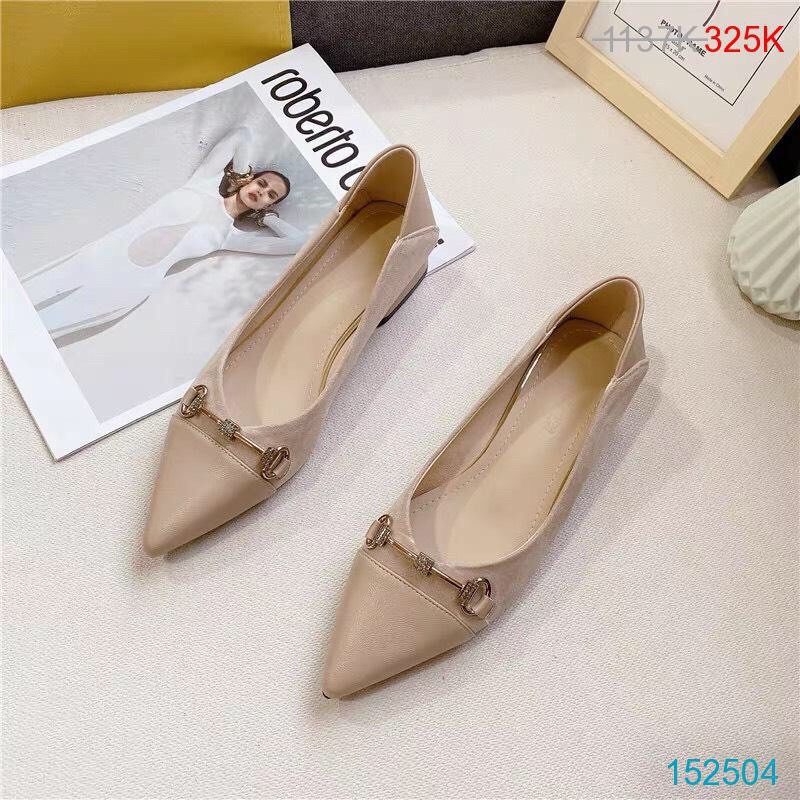 152504 - Giày cao gót 3cm da lộn khoá mini