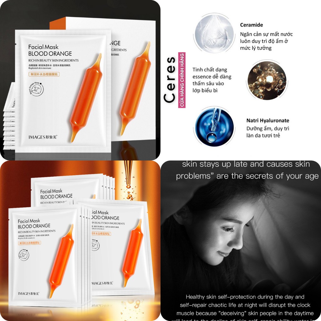 Mặt Nạ Giấy 🍊𝑭𝒓𝒆𝒆𝒔𝒉𝒊𝒑🍊 Mặt Nạ Dưỡng Trắng Da - Mask Images Chiết Xuất Cam Đỏ | BigBuy360 - bigbuy360.vn