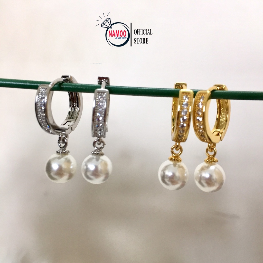 Khuyên Tai Nữ Bạc S925 mạ Vàng T567 T568 Namoo Jewelry