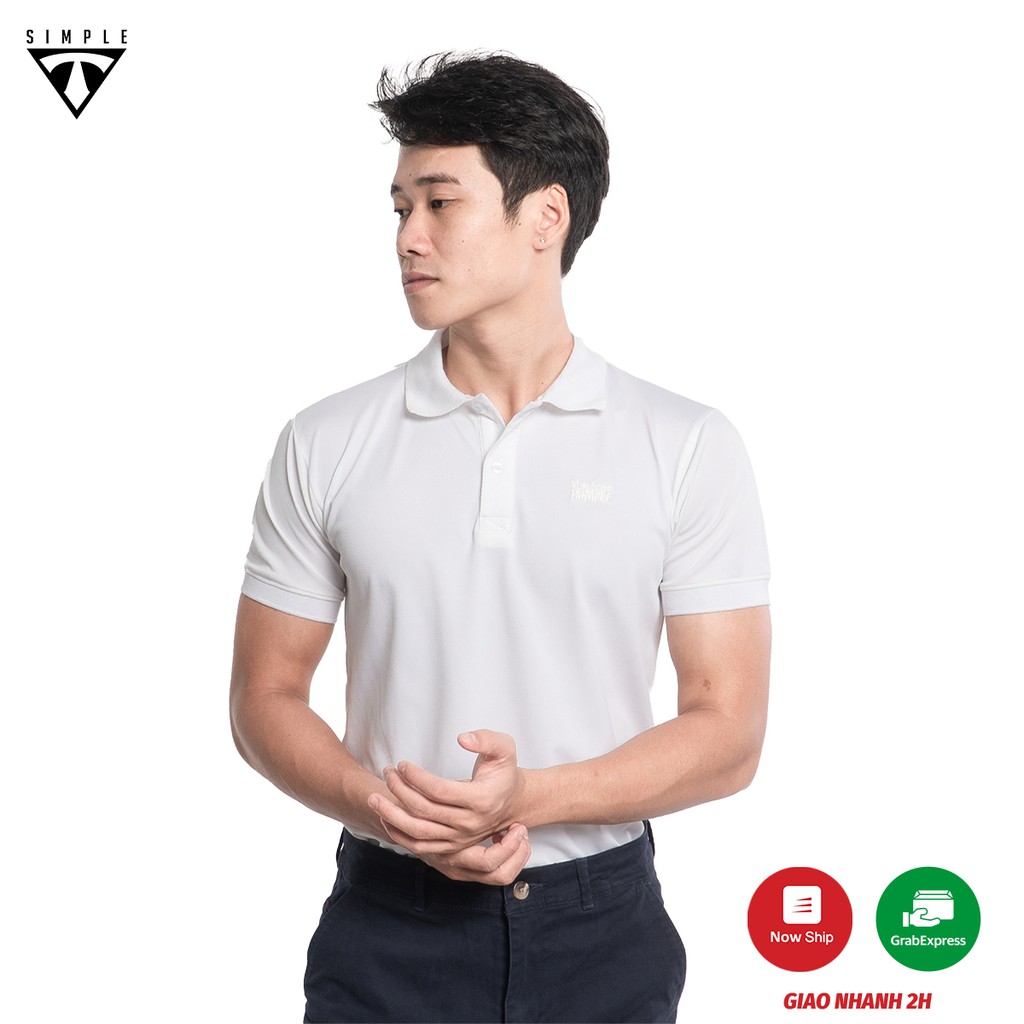 Áo Polo Nam cổ bẻ TSIMPLE cổ trụ thêu tay lỡ vải thun cá sấu Cotton thời trang, chuẩn form, sang trọng lịch lãm màu Xám