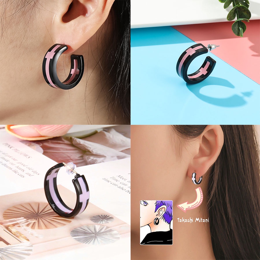 ✨Bán Nóng ✨Bông Tai Dạng Kẹp Bằng Acrylic Họa Tiết Anime Avengers Izana Kurokawa Thời Trang Cho Nam Và Nữ