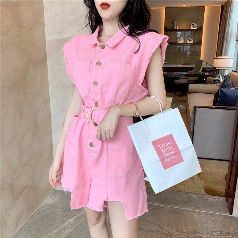 Áo Liền Quần Ngắn Một Mảnh Thắt Lưng Cao Eo Rộng Dành Cho Phụ Nữ Phong Cách Hàn Quốc Thời Trang | BigBuy360 - bigbuy360.vn