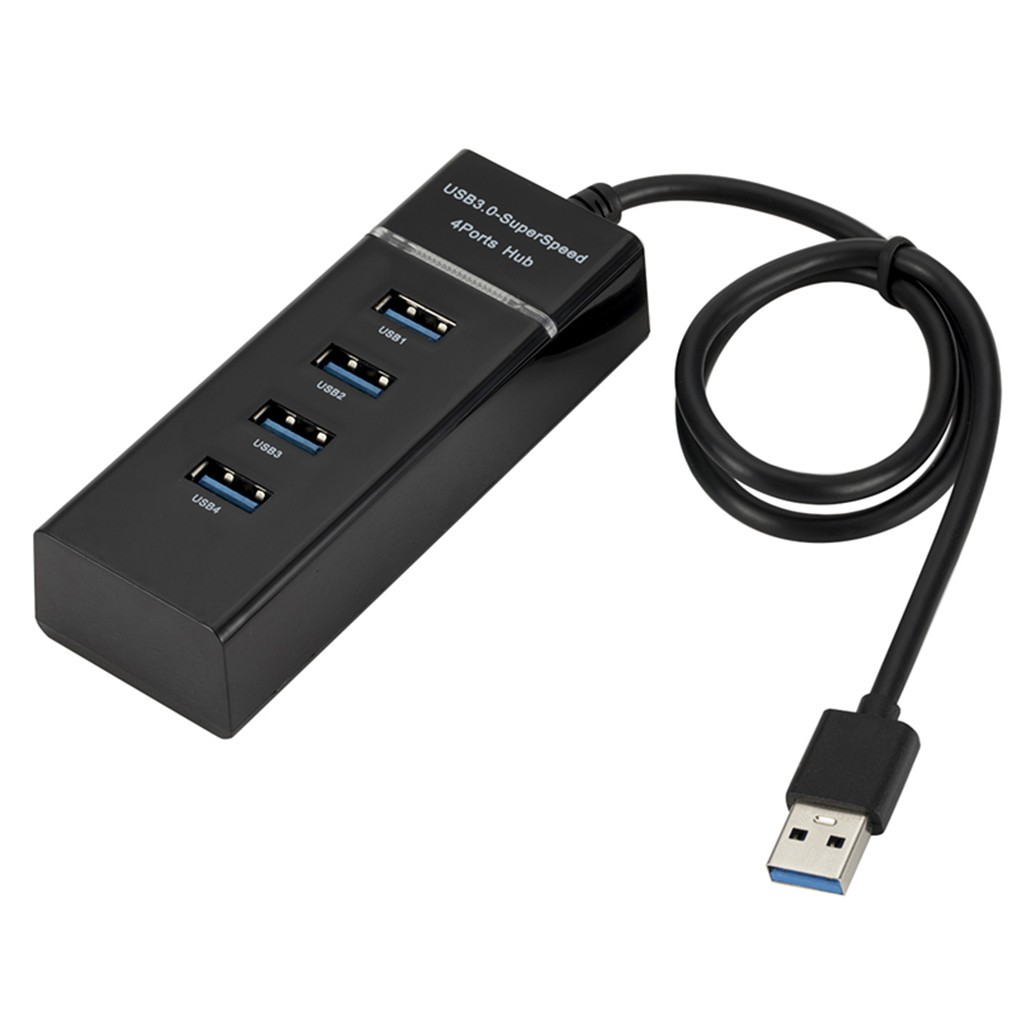 Hub Chuyển Đổi AMORUS Tốc Độ Cao 4 Cổng Usb 3.0 5Gbps Với Đèn Led Hiển Thị