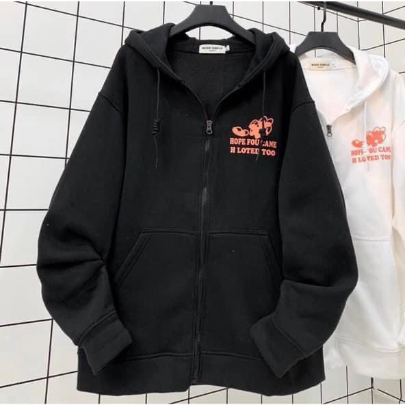 Áo KHOÁC Hoodie Hình Tim EVERYDAY 2 Màu Nam Nữ Ulzzang Unisex Kiểu Dáng Hàn Quốc Ulzzang