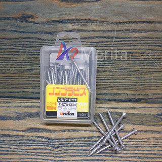 Vít bê tông 5mm đầu bằng Unika F570 (Không cần tắc kê nhựa)