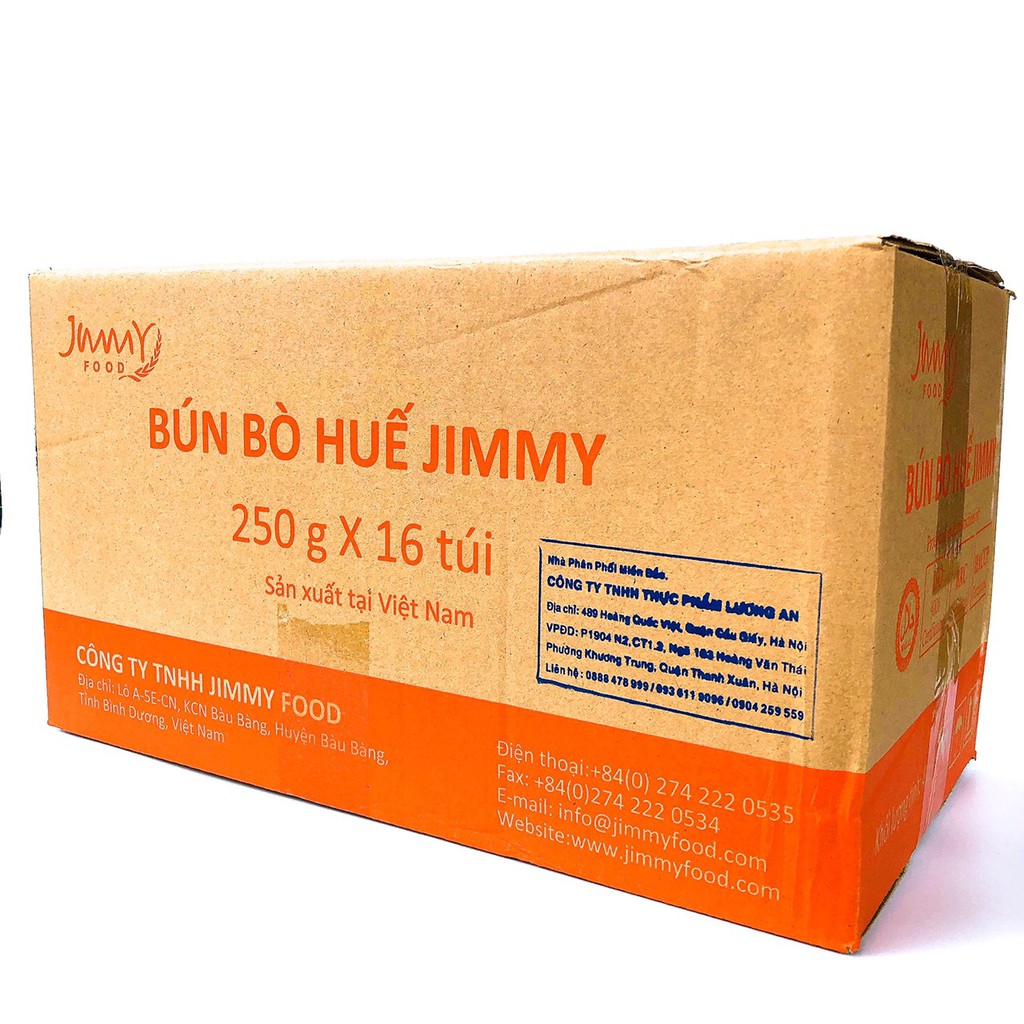 Thùng 16 Gói Bún Jimmy - Thùng 16 Gói Bún Bò Huế Jimmy - Thùng 16 Gói Bún Gạo Lứt Jimmy