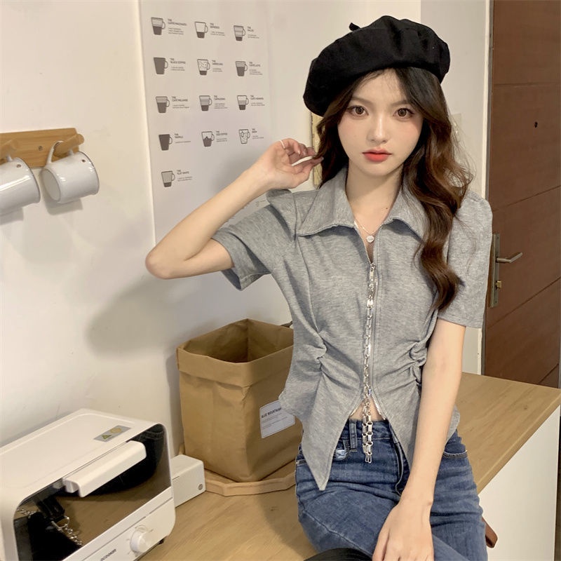 COZOK Áo polo Tay Ngắn Dáng Ôm Thời Trang Trẻ Trung