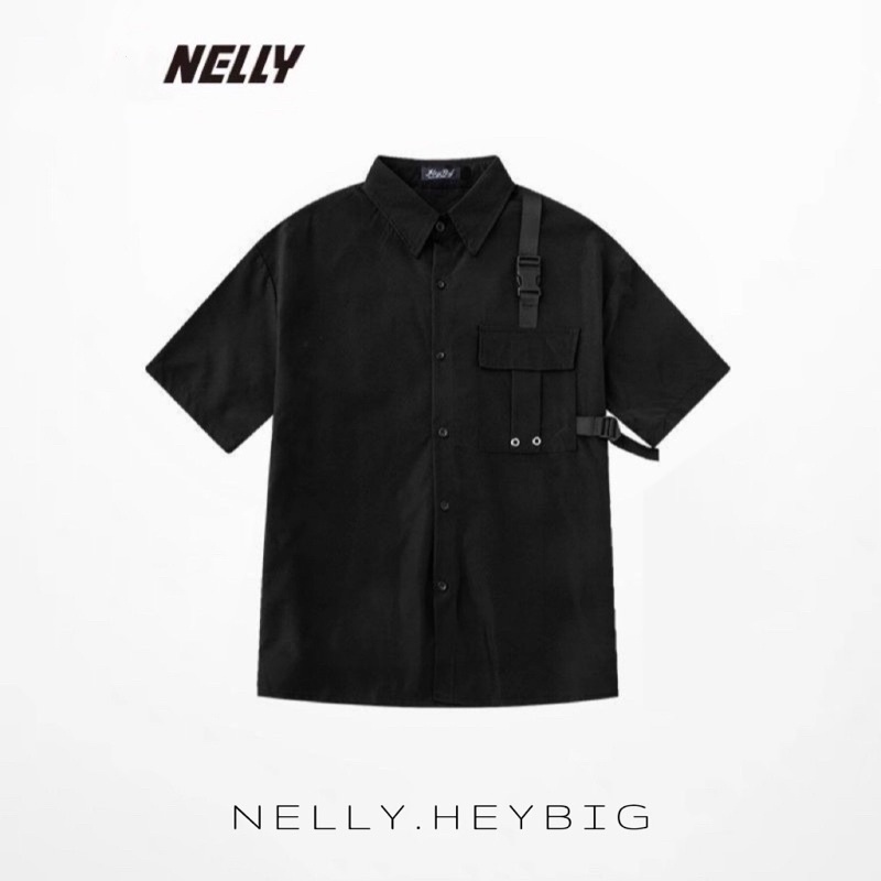 Áo sơ mi tay ngắn 2068 Nelly Heybig form rộng thời trang unisex dành cho nam và nữ  39
