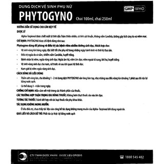 PHYTOGYNO-DUNG DỊCH VỆ SINH PHỤ NỮ