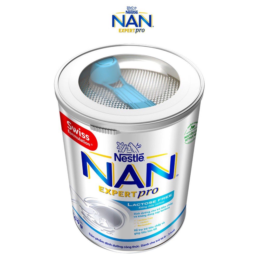 Sữa Bột  NAN Expert Pro Lactose Free lon 400g – Công thức giúp trẻ nhanh hồi phục sau tiêu chảy