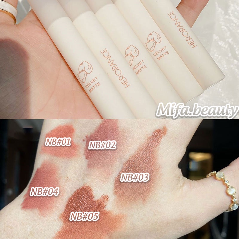 Son Kem Lì Herorange Vỏ Trắng Sữa Tone Màu Đất Nội Địa Trung Mềm Mịn Môi