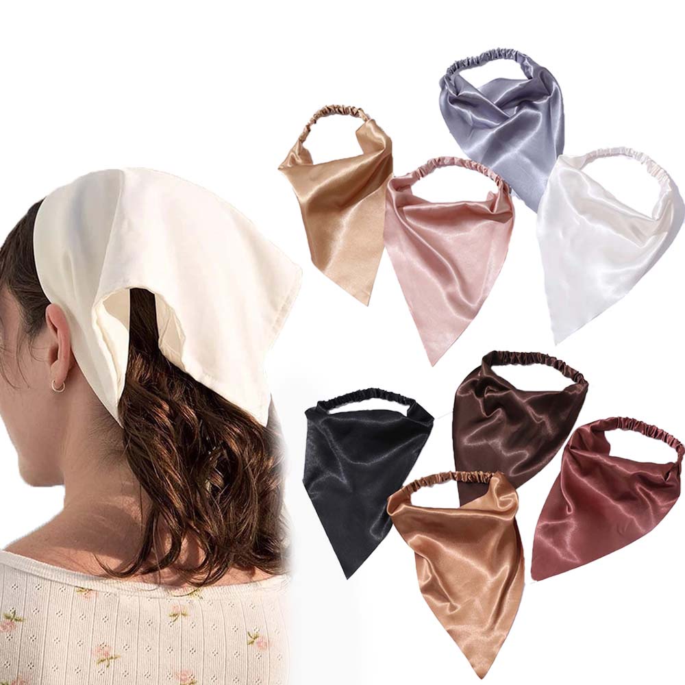 Khăn rằn quấn đầu khăn quàn cồ cột tóc hình tam giác mượt đàn hồi nhiều màu thanh lịch dành cho nữ