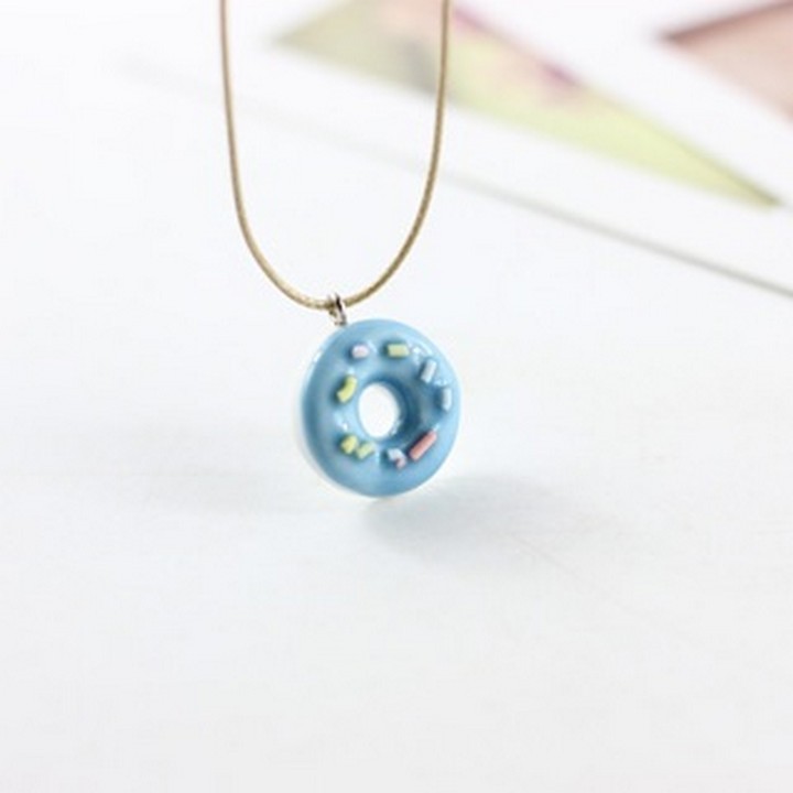 Vòng cổ gốm bánh donut dây chuyền gốm dễ thương xinh xắn đáng yêu