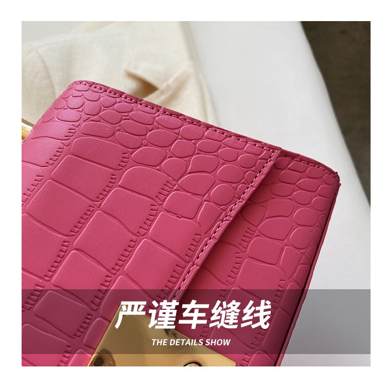 Túi xách JASMIN NOIR đeo chéo họa tiết da cá sấu thời trang dành cho nữ