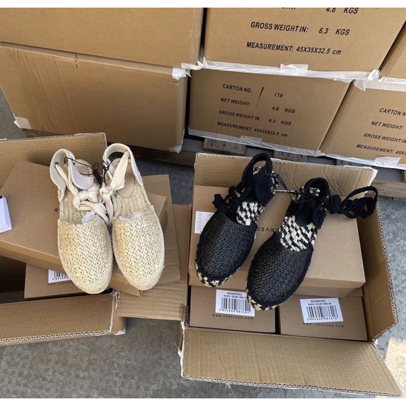 Sandal cói dây buộc reser.ved . xuất uk