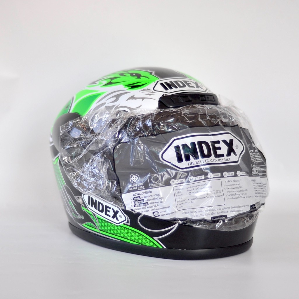 Mũ bảo hiểm Fullface Index 411 xanh Thái Lan