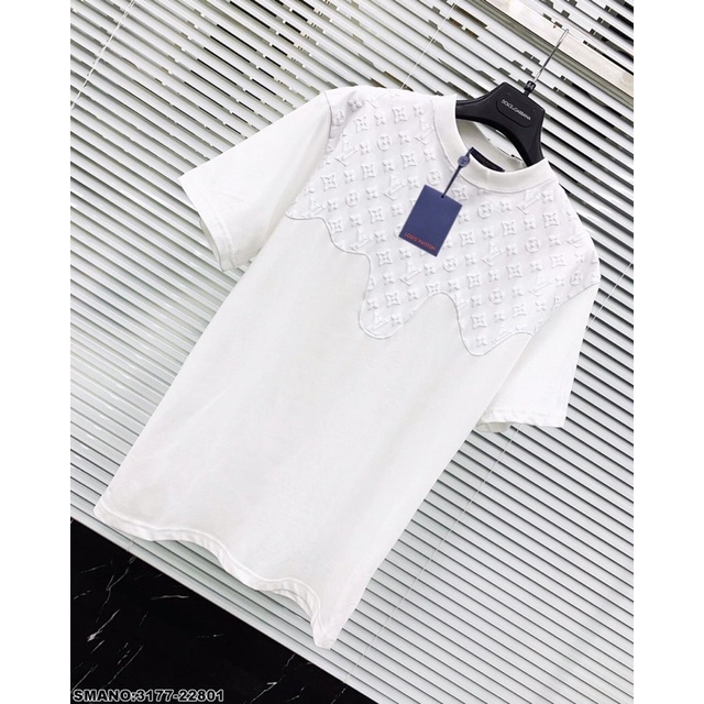 Áo phông dập nổi vân cao cấp nam nữ mặc đôi hót 2022