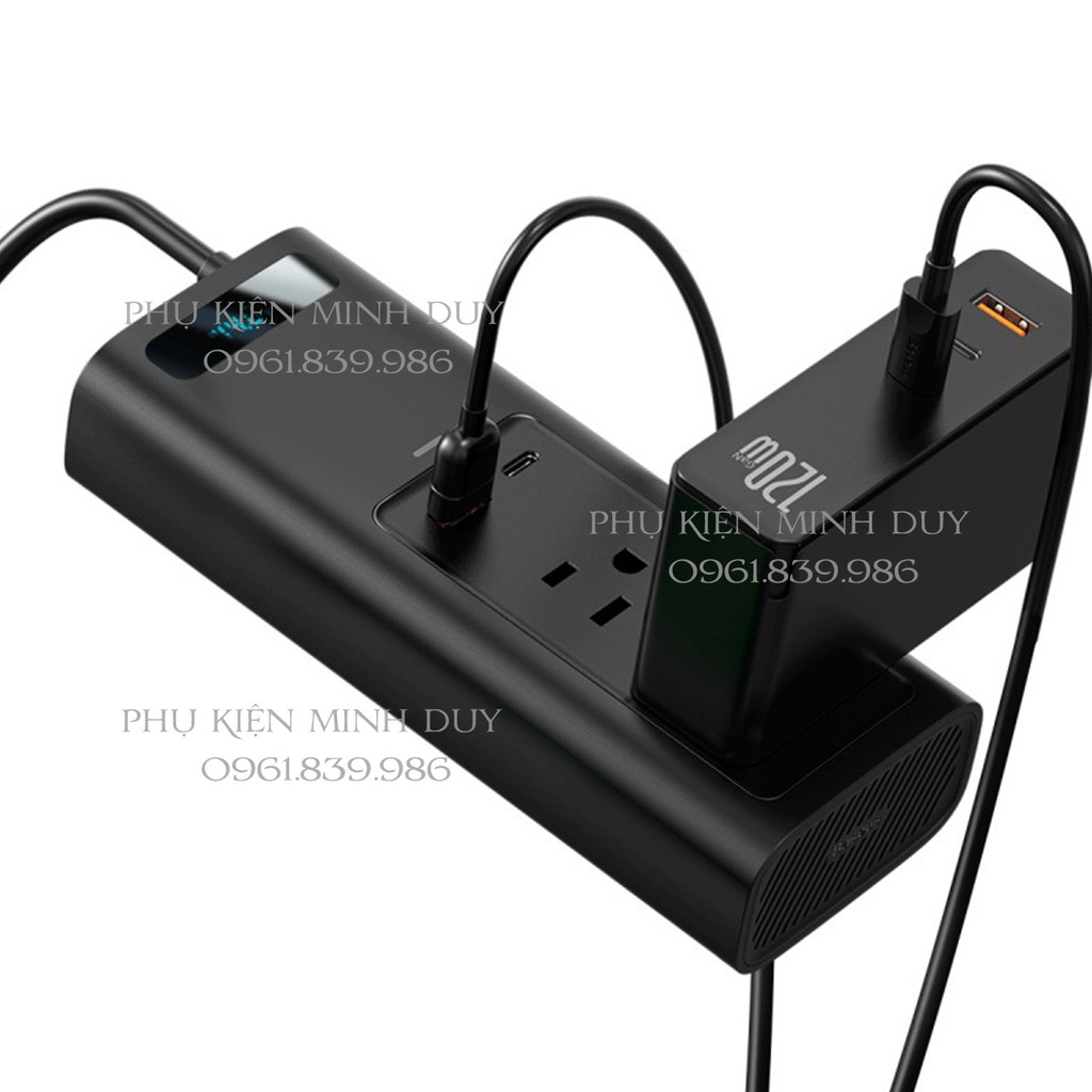 Bộ chuyển đổi nguồn điện dùng trên oto Baseus Power Inverter 150W