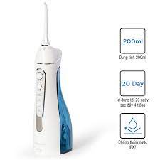 Máy tăm nước không dây LocknLock ENR156BLU Cordless Oral Irrigator 200ml - Màu xanh da trời -hàng chính hãng