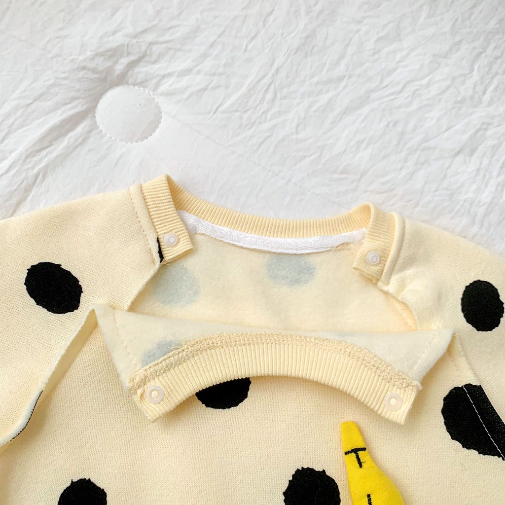 Áo liền quần in hình trái chuối/mặt cười đáng yêu cho bé