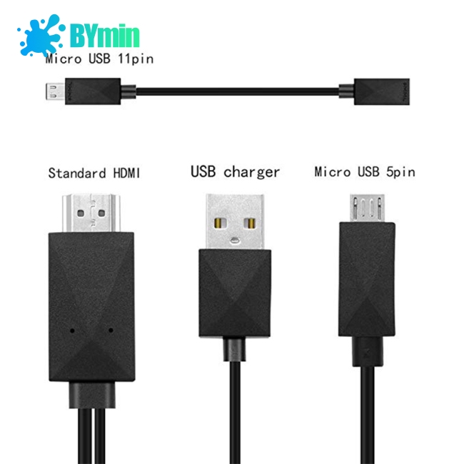 Bộ chuyển đổi 5 pin & 11 Pin Micro USB MHL to HDMI 1080P HD TV cho điện thoại Android