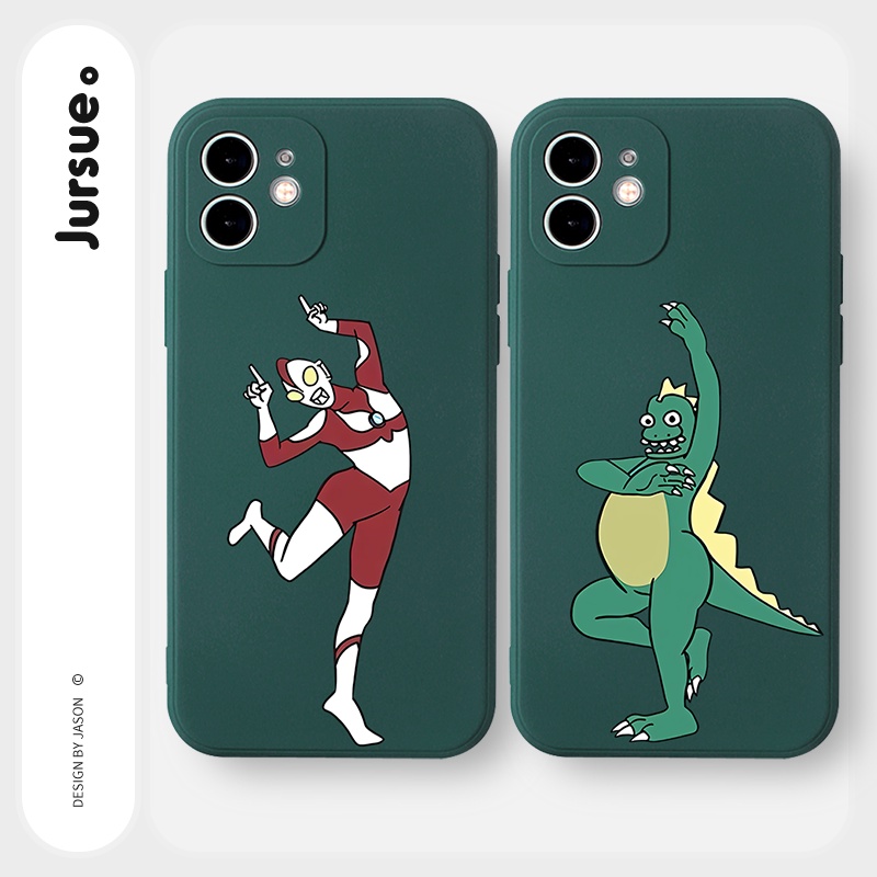 Ốp lưng JURSUE mềm hoạt hình cặp đôi dễ thương đẹp Cho iPhone 14 13 12 11 Pro Max SE 2020 X XR XS 8 7 ip 6S 6 Plus Y2292