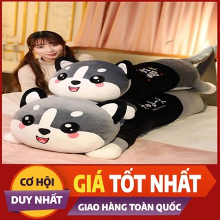 Gấu bông mèo husky cao cấp/gấu bông to chất liệu cao cấp an toàn cho da khi ôm