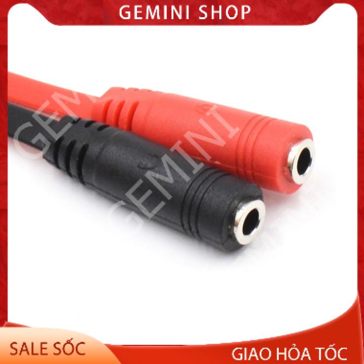 Cáp chia 2 cổng Audio 3.5mm 1 đầu đực ra 2 đầu cái dây 2 in 1