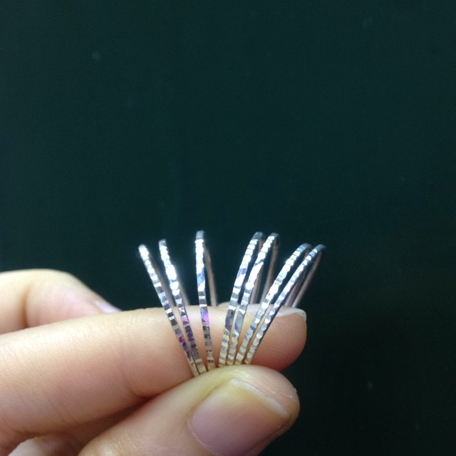 Nhẫn mảnh phay bạc ta