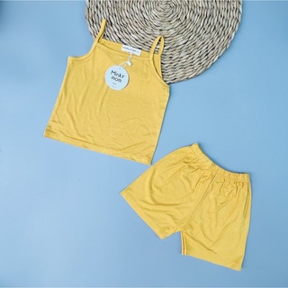 Bộ minky 2 dây trơn cho bé gái