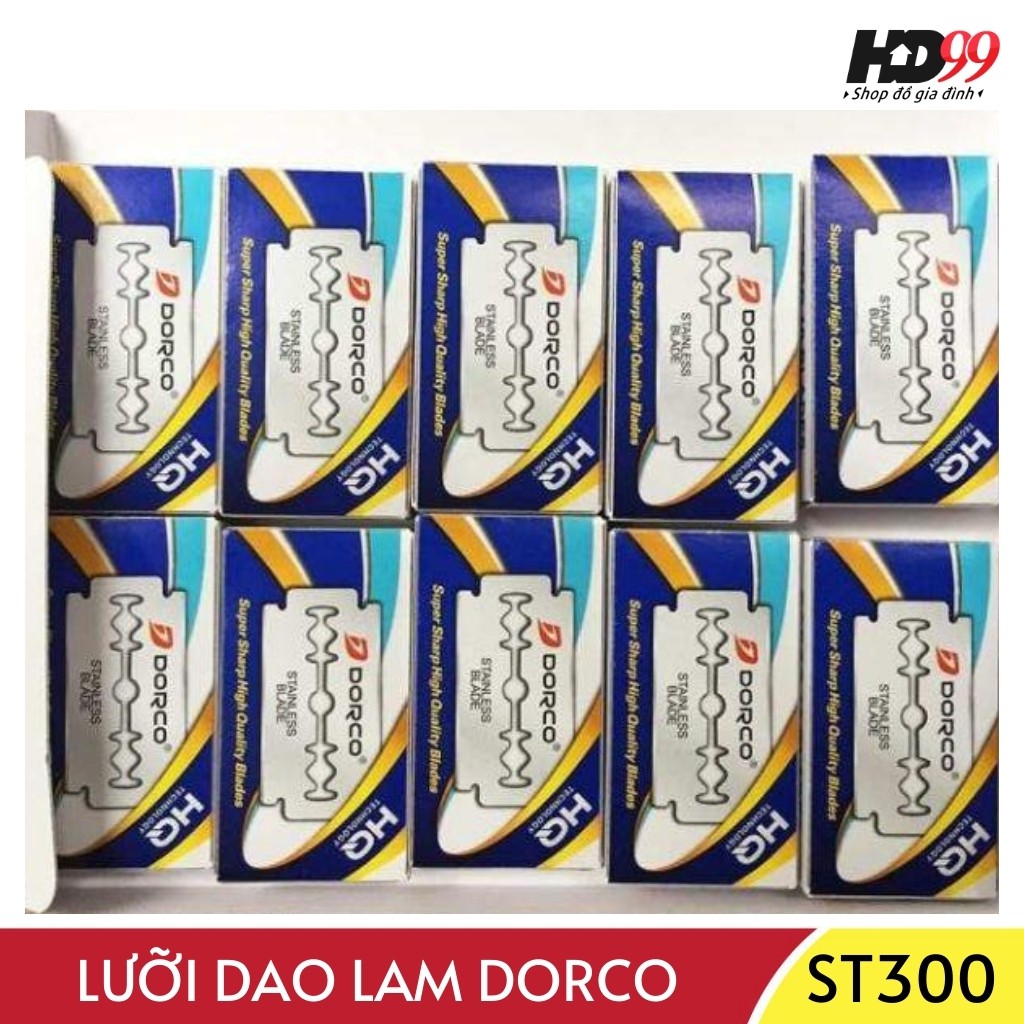 Lưỡi Dao Lam Cạo Râu DORCO ST300 | Công Nghệ Hàn Quốc Hộp Nhỏ 10 Lưỡi [HÀNG CHÍNH HÃNG]