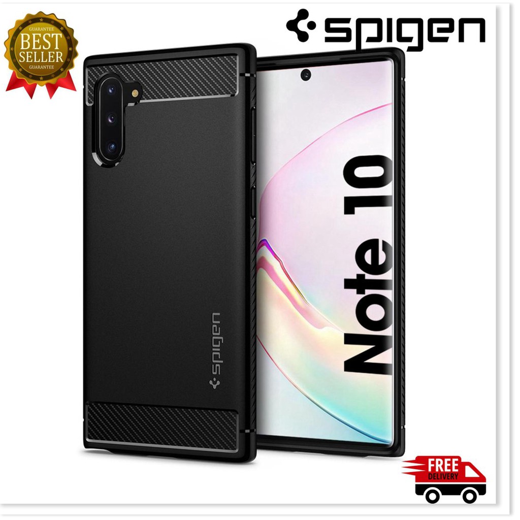 Ốp Samsung Galaxy Note 10 / Note 10 Plus Spigen Rugged Armor - Hàng Chính Hãng