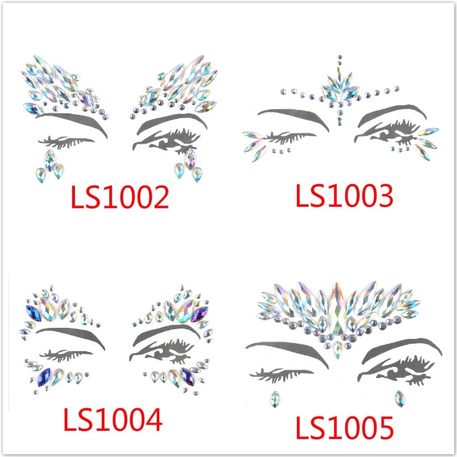 COD In Stock Hot Sale New Face Acrylic Diamond Tattoo Sticker Acrylic for Party Decoration Cosplay | BigBuy360 - bigbuy360.vn
