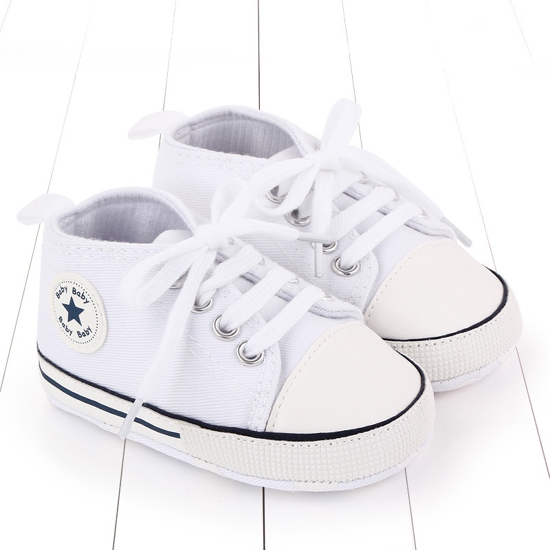 Giày Vải Canvas Đế Bằng Dễ Thương Cho Bé Sơ Sinh