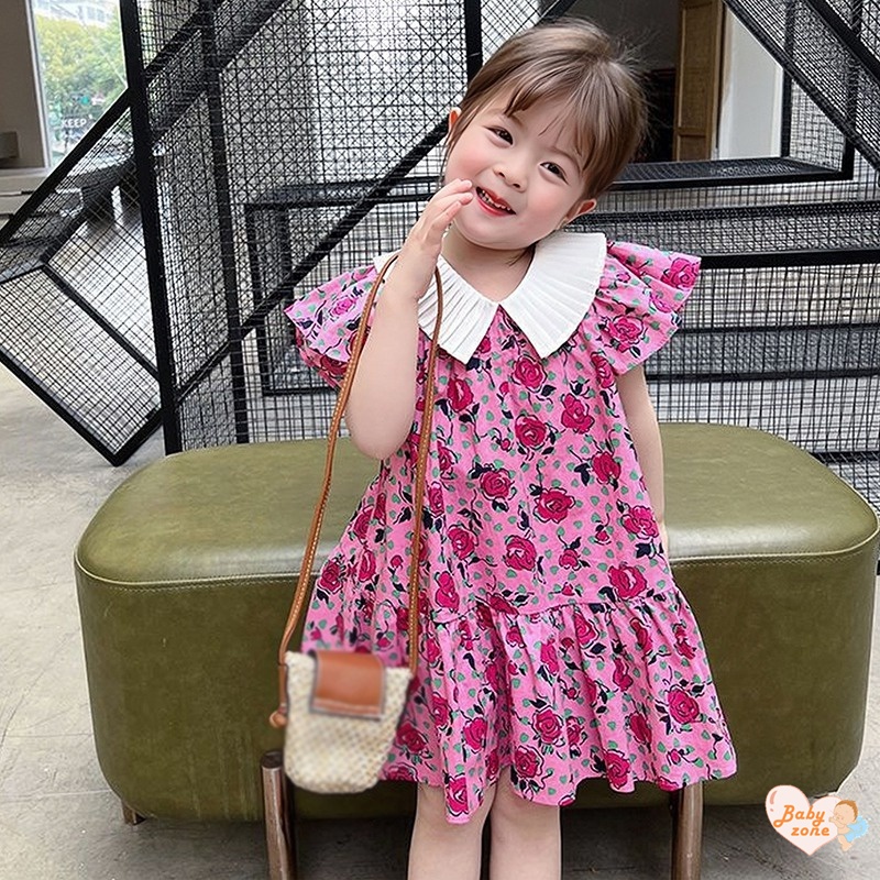 Đầm In Hoa Dễ Thương Cho Bé Gái