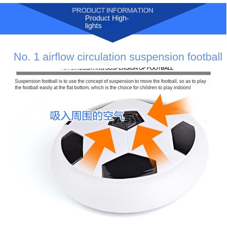 Quả Bóng Đá Nổi Có Đèn LED Nhiều Màu Sắc Viền Xốp Mềm Hỗ Trợ Luyện Tập Trong Nhà