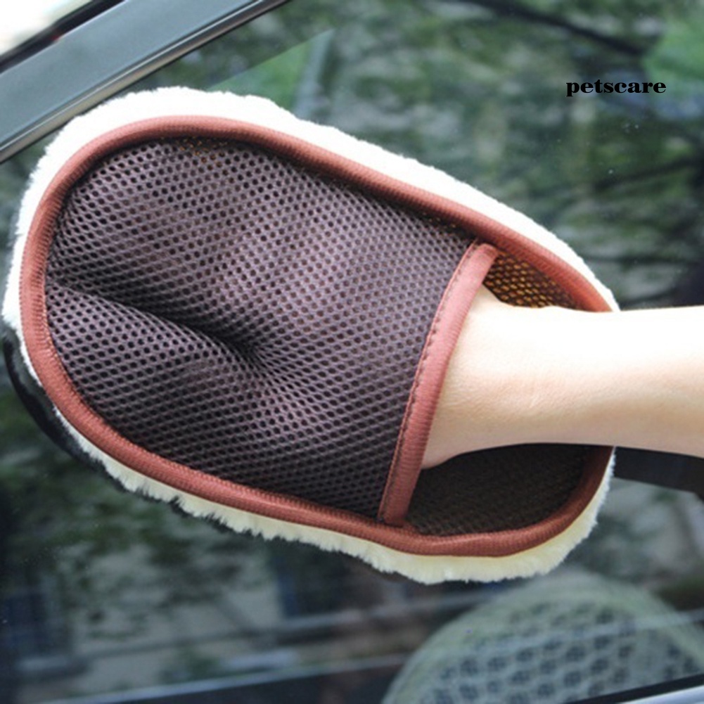 【PTX】Soft Mitten Plush Water Absorption Car Vehicle Cleaning Washing Brush Glove