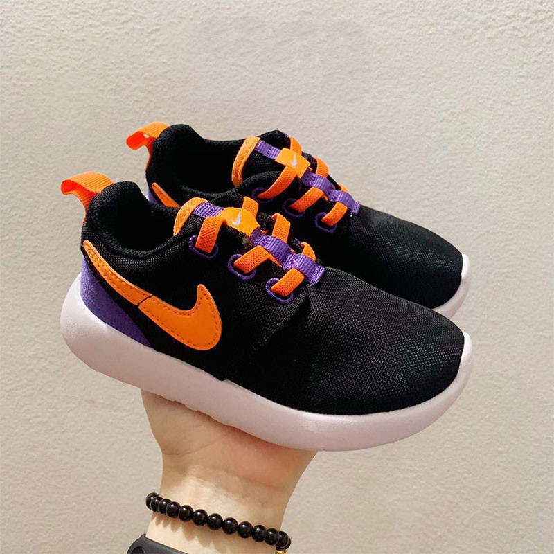 NIKE bé trẻ em giày chạy đích thực ROSHE ONE cổ điển giày mềm Toddler đáy lưới trẻ em mùa hè thở slip-ons chàng trai cô gái thoải mái chống trượt giày dép unisex nhẹ màu sắc đa thể thao giày * Ready Cổ *