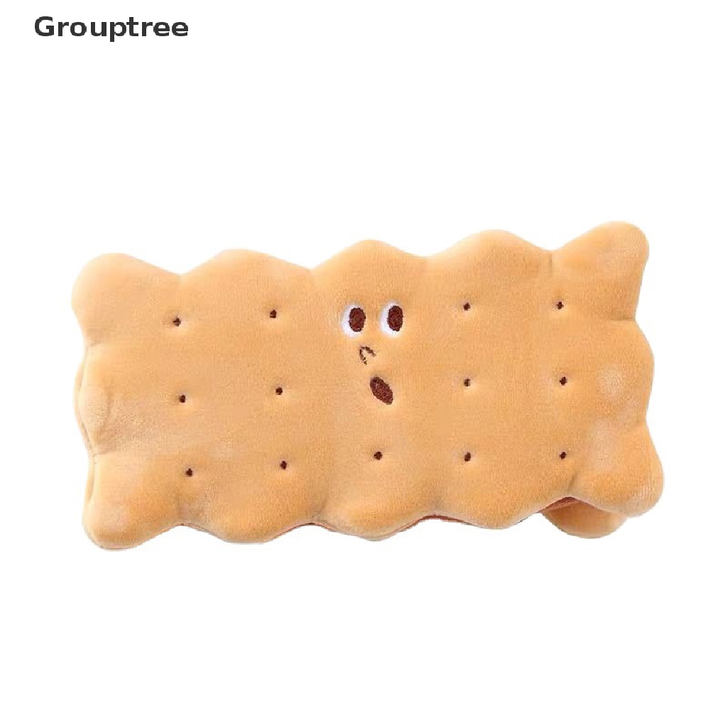 1 Túi Đựng Bút Hình Bánh Quy Lông Xù Xinh Xắn Ốp